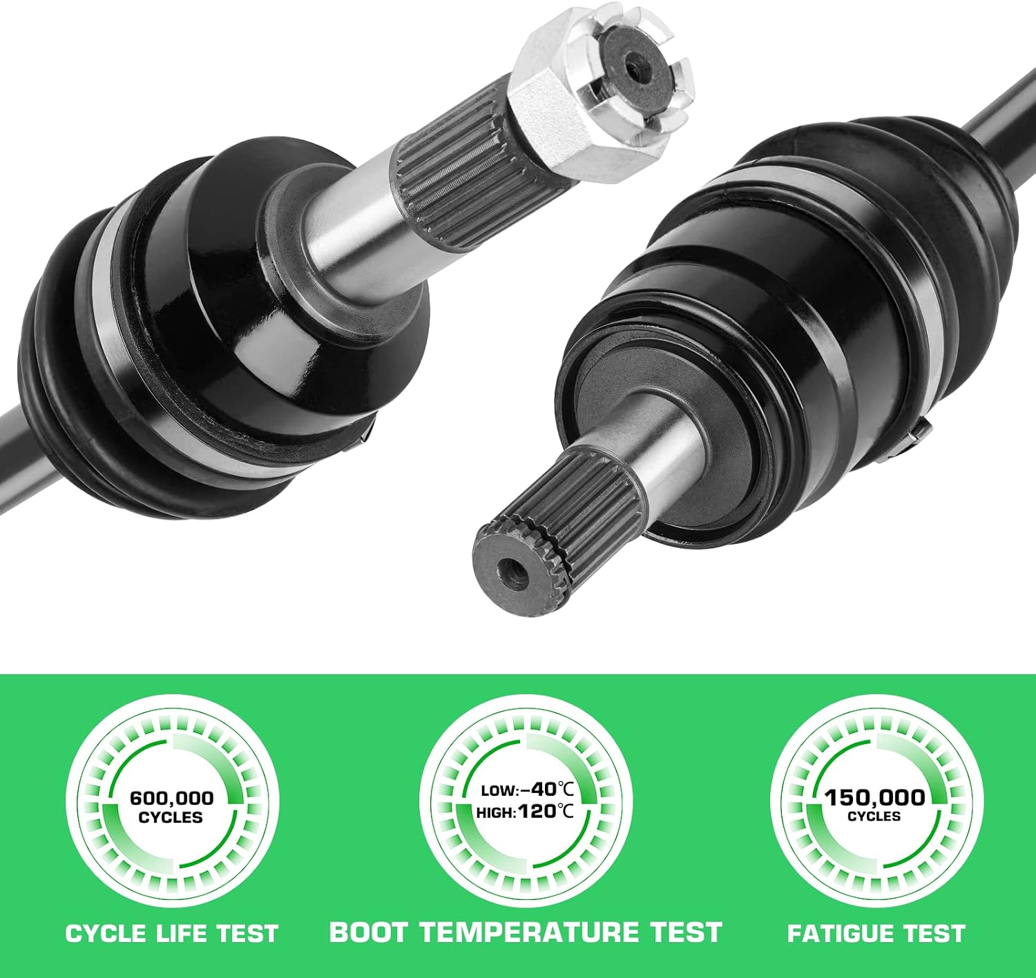 Youxmoto Front Right CV Axle Fit for HONDA foreman 500 2014-2018 (TRX 500)/ For foreman Rubicon 500 2015 2016 2017 2018, For 44250-HR4-A21, 44250-HR4-A22, 4340 Chromoly Steel Drive Half Shaft
