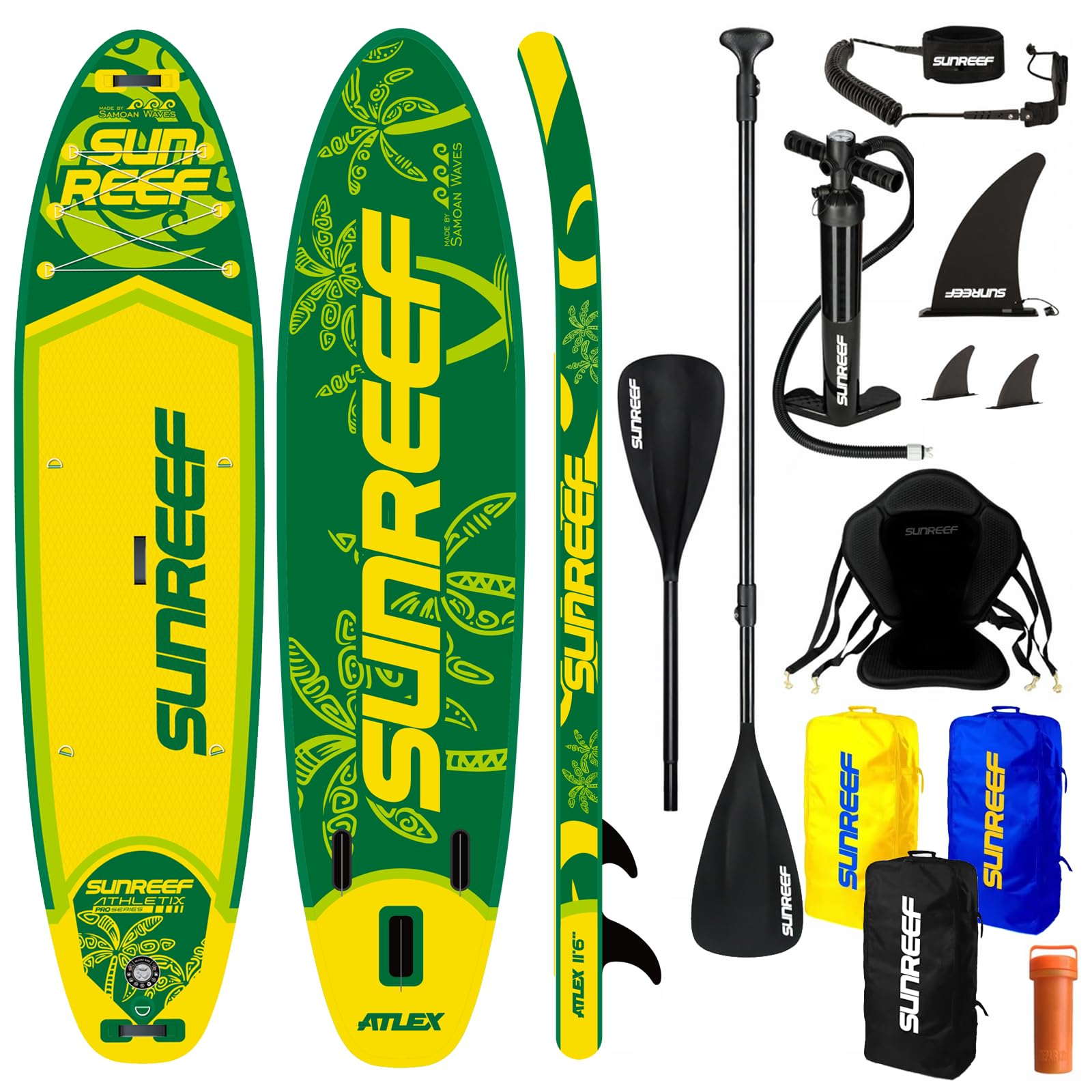 SUNREEF SUP 350cm 200kg Stand UP Paddle Board Sitz Set Surfboard aufblasbar 2in1