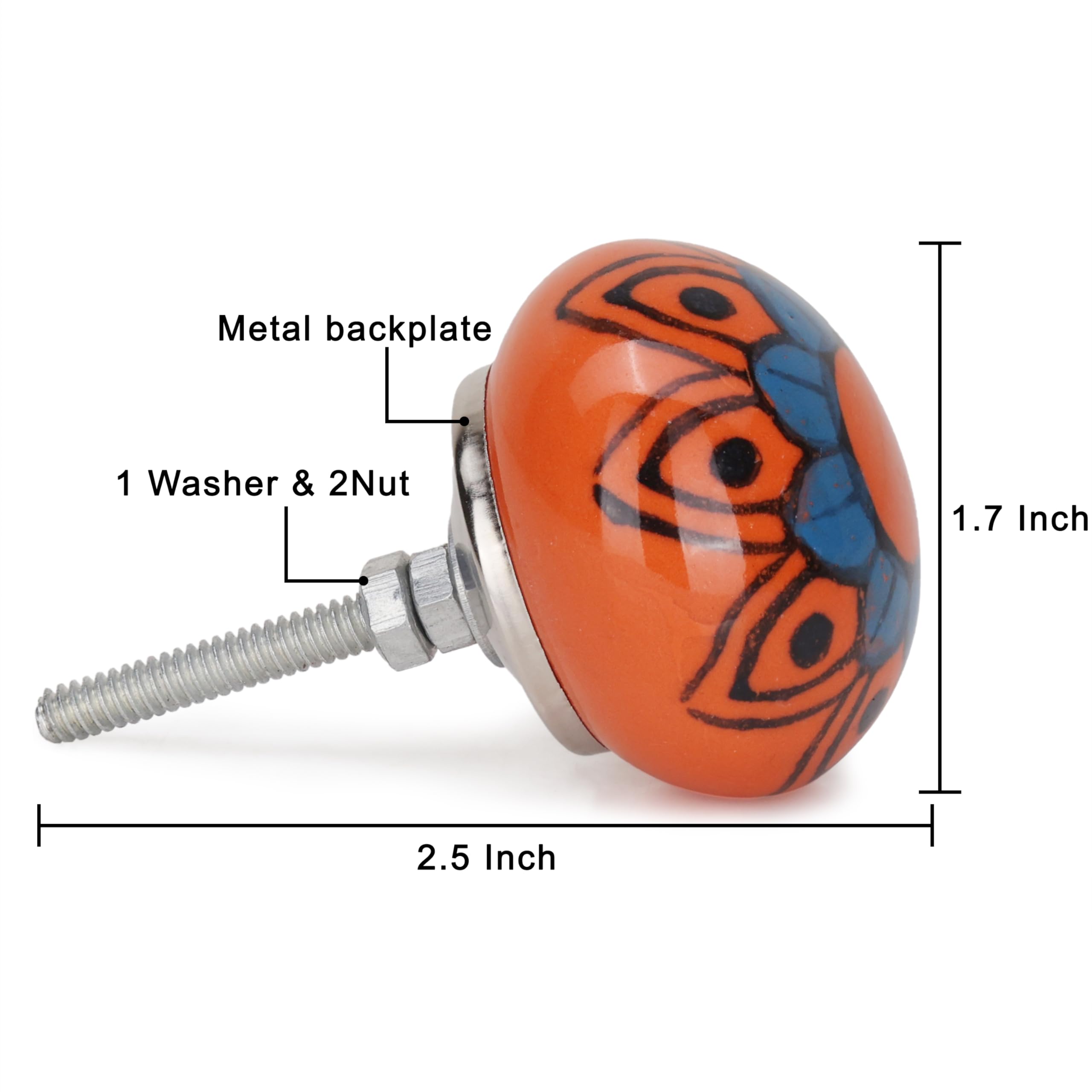 Colorful Ceramic Desk Knobs - Set of 20 -5
