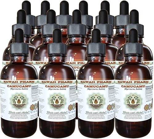 Miniatura 8 de Camu Camu alcohol-free Extracto de líquido Camu Camu Myrciaria Dubia frutos secos glycerite Hawaii Pharm Suplemento de hierbas naturales 2 onza 1