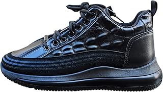 Zapatos Casuales De Piel De Vaca con Colchón De Aire para Hombres, Zapatillas De Deporte De Piel De Vaca con Estampado De Cocodrilo para Hombres