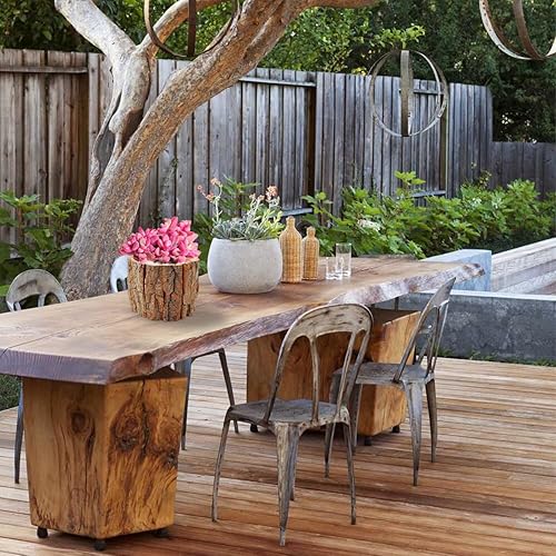 Miniatura 6 de Maceta de madera para corteza, maceta para suculentas, cubo de madera, macetas rústicas de flores para decoración del hogar en interiores y