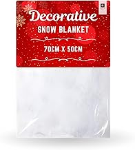 AKH® Christmas Snow Blanket 70 × 50 cm | Artificial Snow Carpet for Christmas Tree Skirt, Indoor & Outdoor Holiday Decoration, Fake Snow Blanket for Winter Wonderland Decor