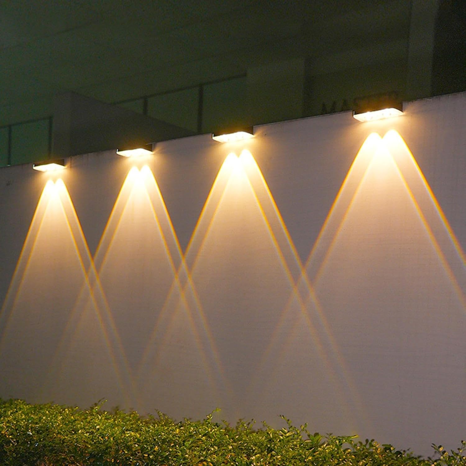Solar Wall Landscape Light, Solar Light for Fence, Outdoor Wall Solar Lights, Backyard Solar Lights, Waterproof Outdoor Solar Lights for Fence, Deck, Patio, and Railing with LED Technology
