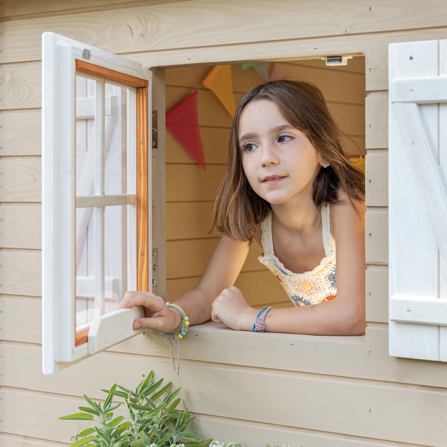 Casas Green House | Casita Infantil de Madera Exterior OLI | Colores Personalizados | 175 x 143 x 172 A
