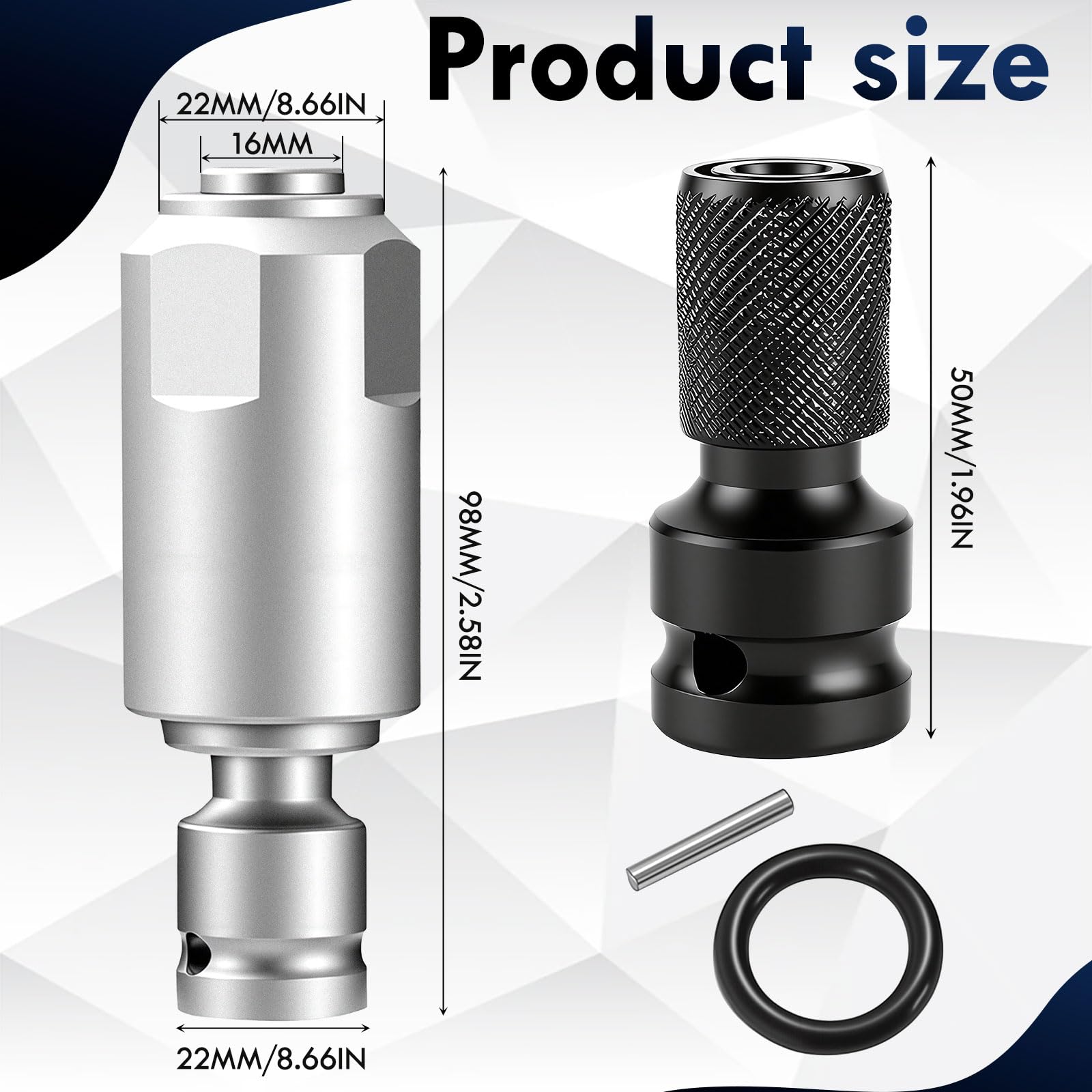 2 Adattatori per Avvitatore a Percussione, Adattatore per Avvitatore a Percussione Sds Plus, per la Conversione di Avvitatori a Percussione su Accessori per Martelli Elettrici, si Converte in SDS Plus