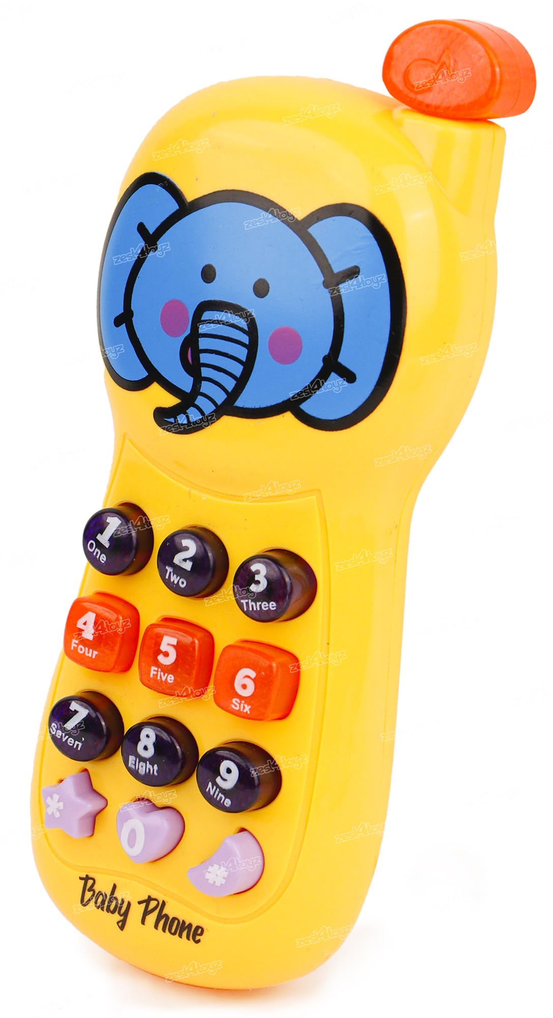 Zest 4 Toyz Musical Toy Phone Mobile for Kids with Smart Light & Sound Birthday Gifts for Boys & Girls - Yellow (B0CVBDQ37J) Amazon Price History, Amazon Price Tracker