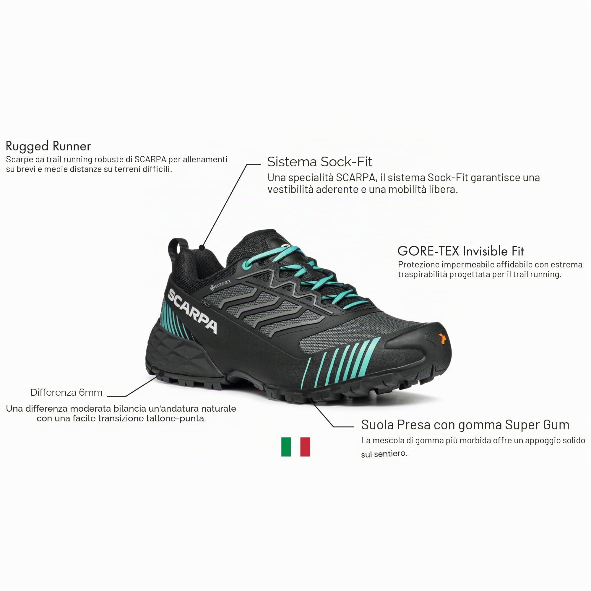SCARPA Ribelle Run XT GTX Wmn, Trail Running Donna