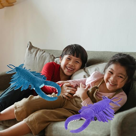 lilizzhoumax Anomalocaris Plush Toy 53cm/20.8inch Cute Realistic Stuffed Wild Deep Sea Animals Super Soft Home Decoration Perfect Playtime Companions Birthday Gift for Kids Boys Girls - Blue