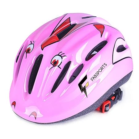 FABSPORTS Printed Safety Helmet for Kids-Boys & Girls (5-12 Years), Light Weight Bicycle/Bike Helmet, Adjustable Size, Superior Ventilation for Cycling/Skating/Skate Boarding