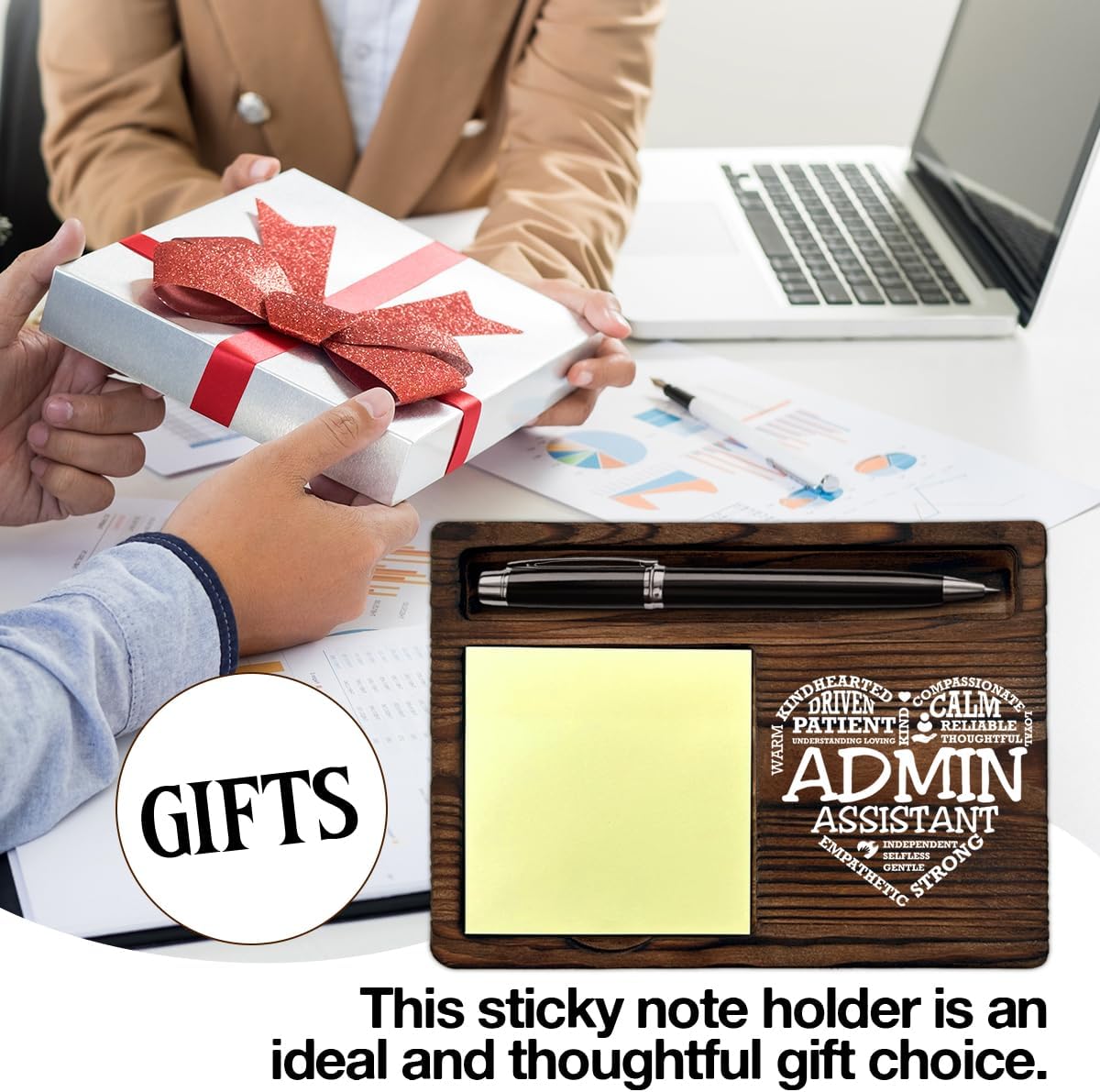 Admin Assistant Sticky Note Holder Gifts for Secretary Administrative Assistant Self-Stick Note Pad Holders Office Decor - Image 6
