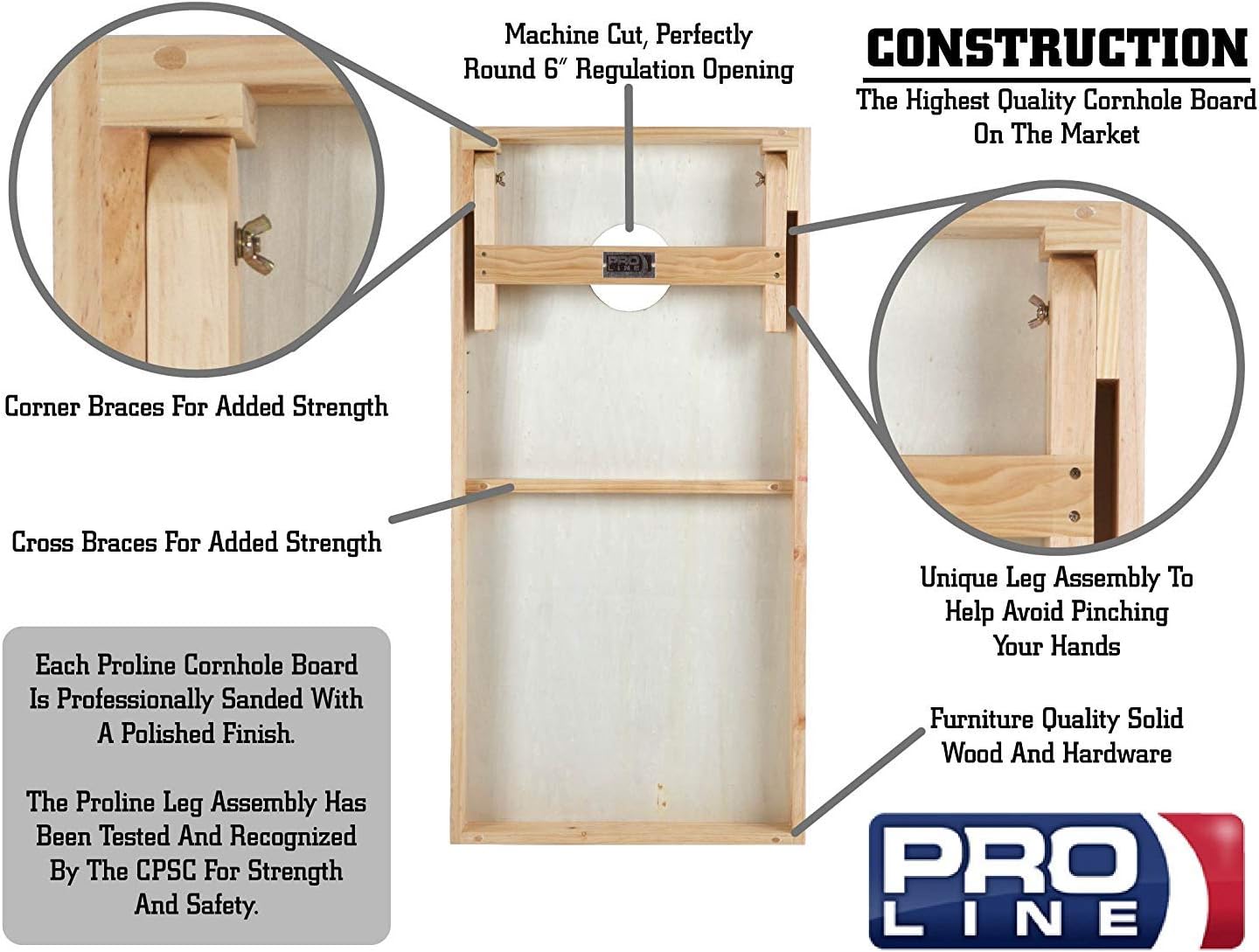 PROLINE NFL Los Angeles Rams 2'x4' Cornhole Board Set - Vintage Design : Sports & Outdoors