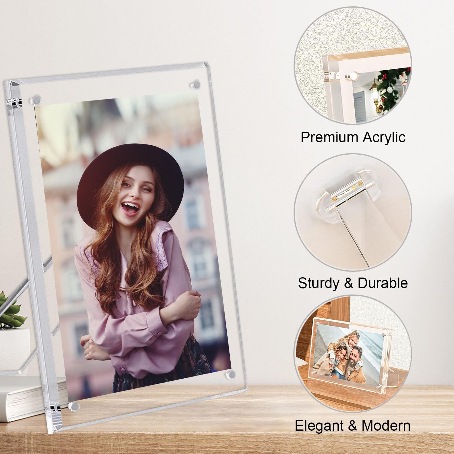 Amazon.co.jp: hansanti 5x7インチ アクリルフォトフレーム スタンド