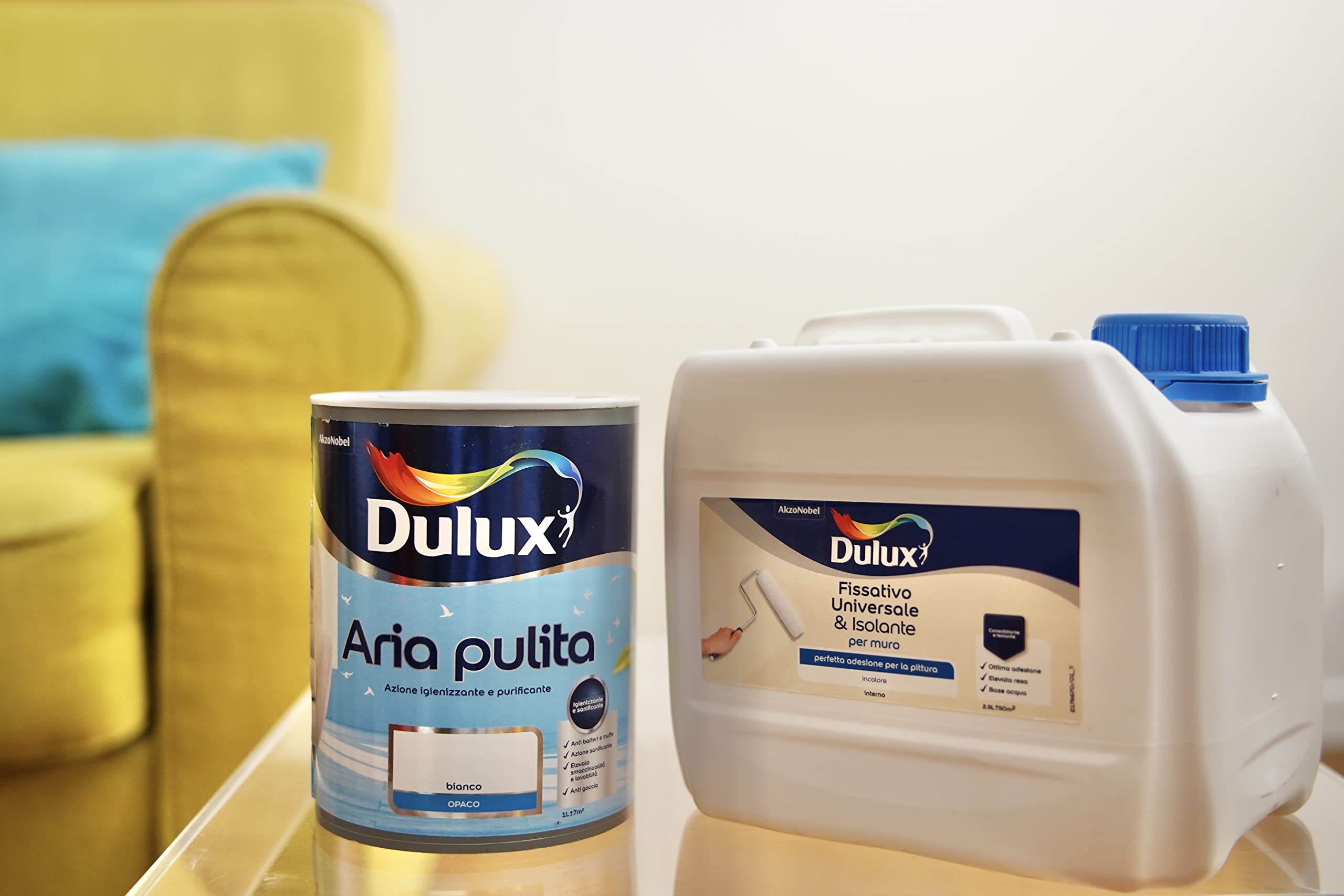 Dulux Aria Pulita Pittura per Interni all'Acqua con Formula Anti Inquinamento e Anti Formaldeide, 5 Litri, Bianco, 5L