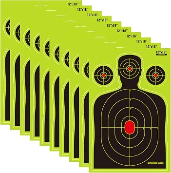 Reactive Targets 10 Pieces 18x12 Inch Splatter Targets