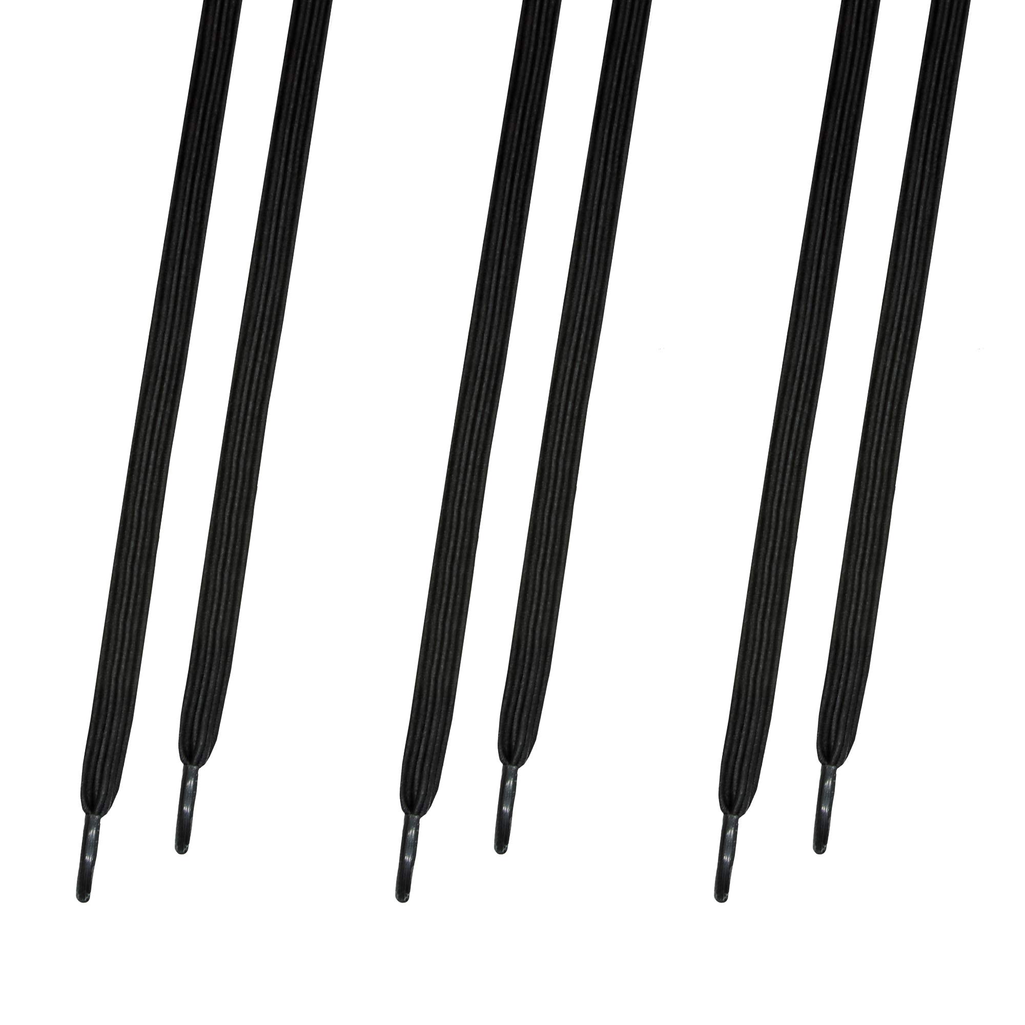 Elastic laces flat or with quick fastener 3 Pairs Variosports - quick lacing system - cool sport laces - practical alternative to conventional round shoelaces