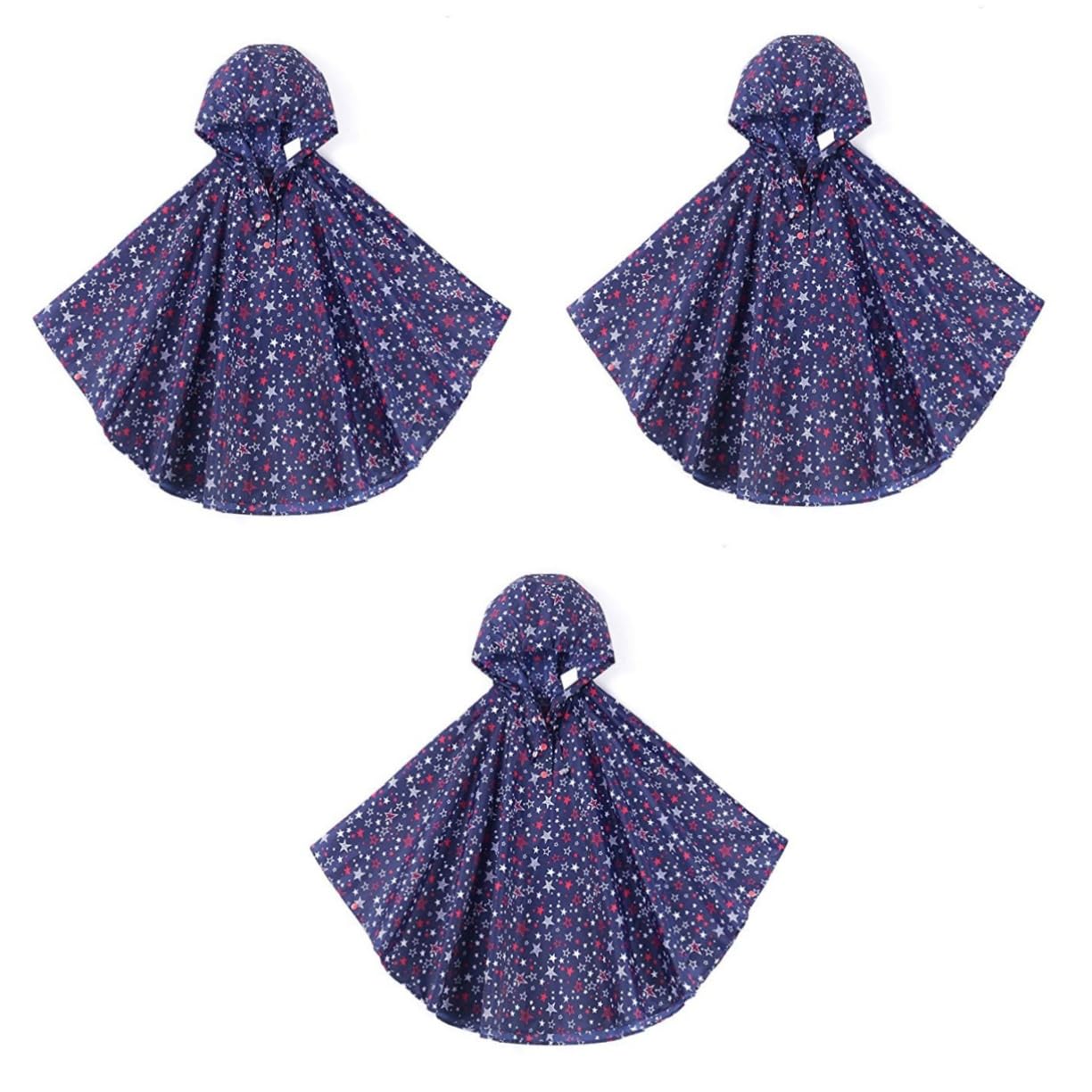3 Piezas ponchos de lluvia para niños motxilla escolar kinder abrigo de lluvia para niños poncho de lluvia para niñas ponchos para impermeables para Blue