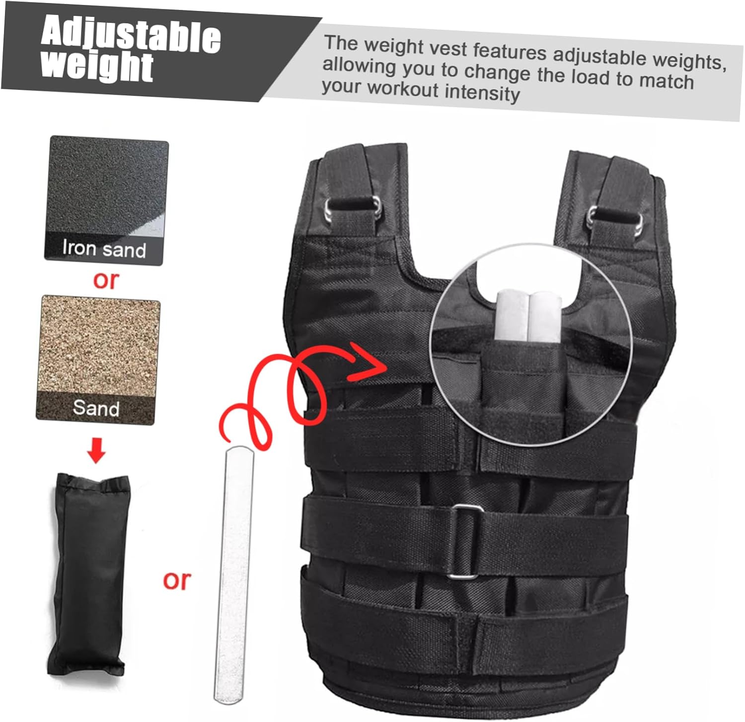VANZACK Adjustable Weighted Vest for Adults Versatile Design for Running Strength Training and Fitness Comfortable and Durable to Resistance for Enhanced Workout Performance