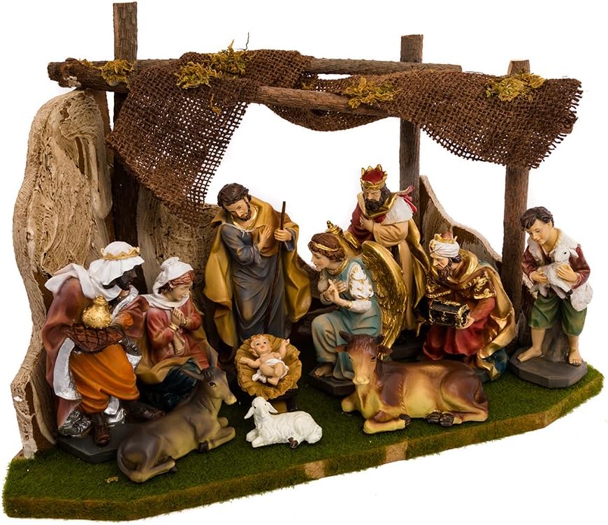 Christmas Nativity Figures Religious Baby Jesus Stable
