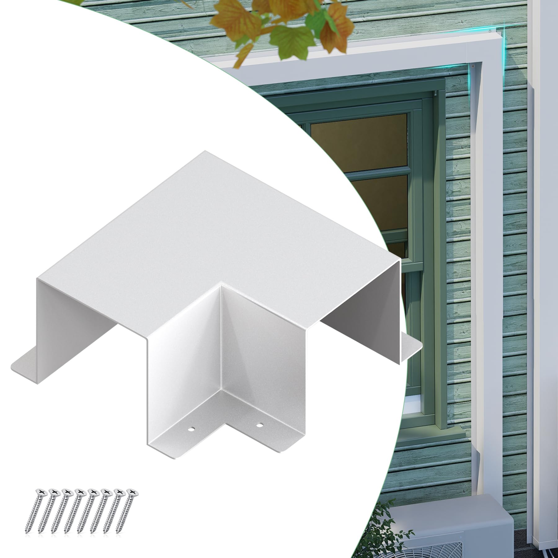 Coude plat de 10x10 cm pour goulotte climatiseur mini split