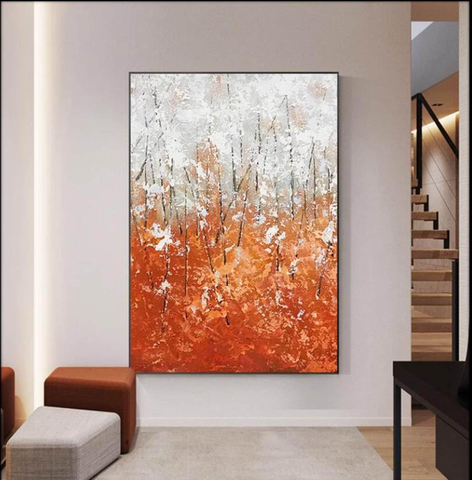 Peinture à l'huile faite main couleur orange clair pour une âme d'artiste