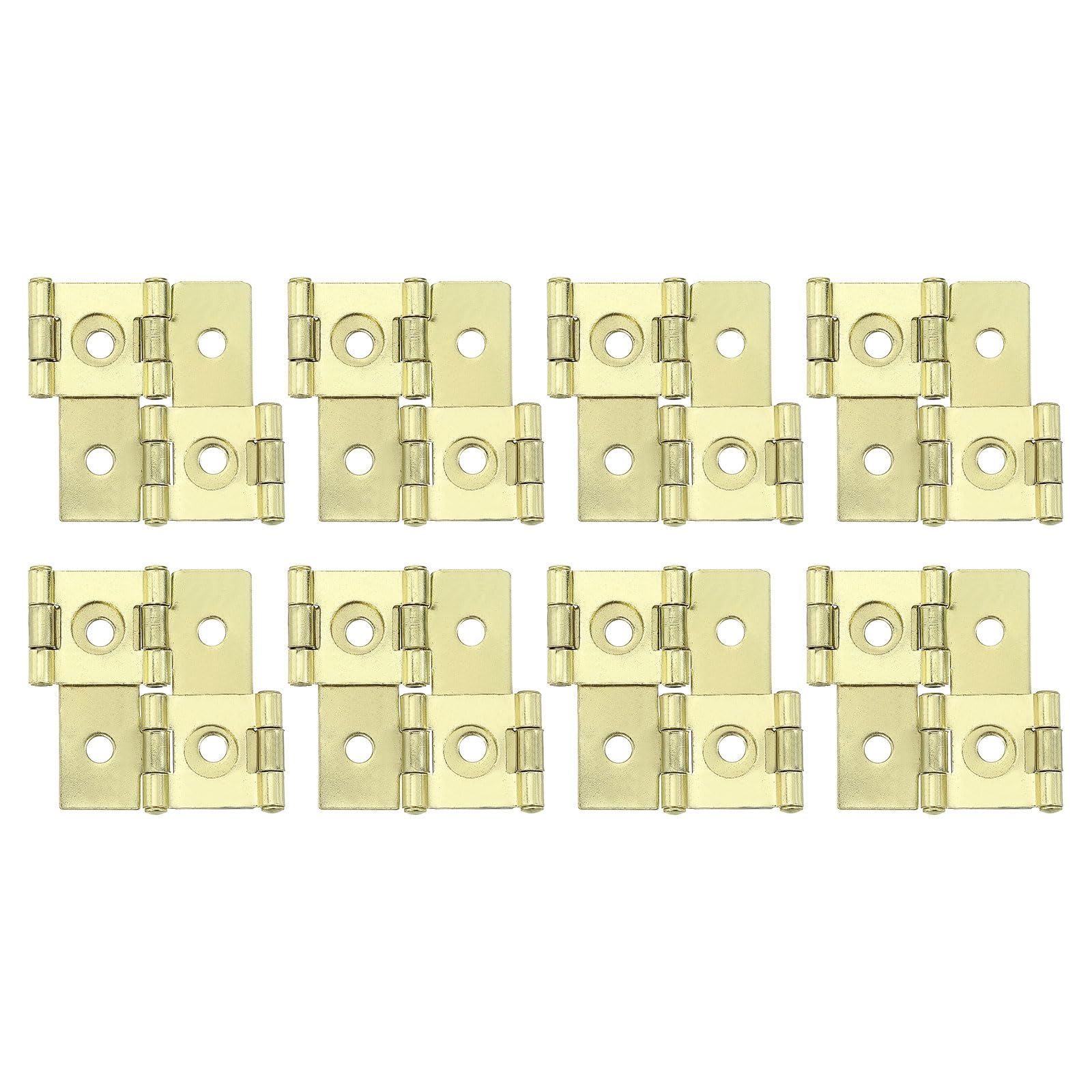 Double Acting Hinges Folding Screen, 8Pcs 1.85" Double Swing Hinges Retro Style 270 Degree Rotation Screen Door Hinges, Gold