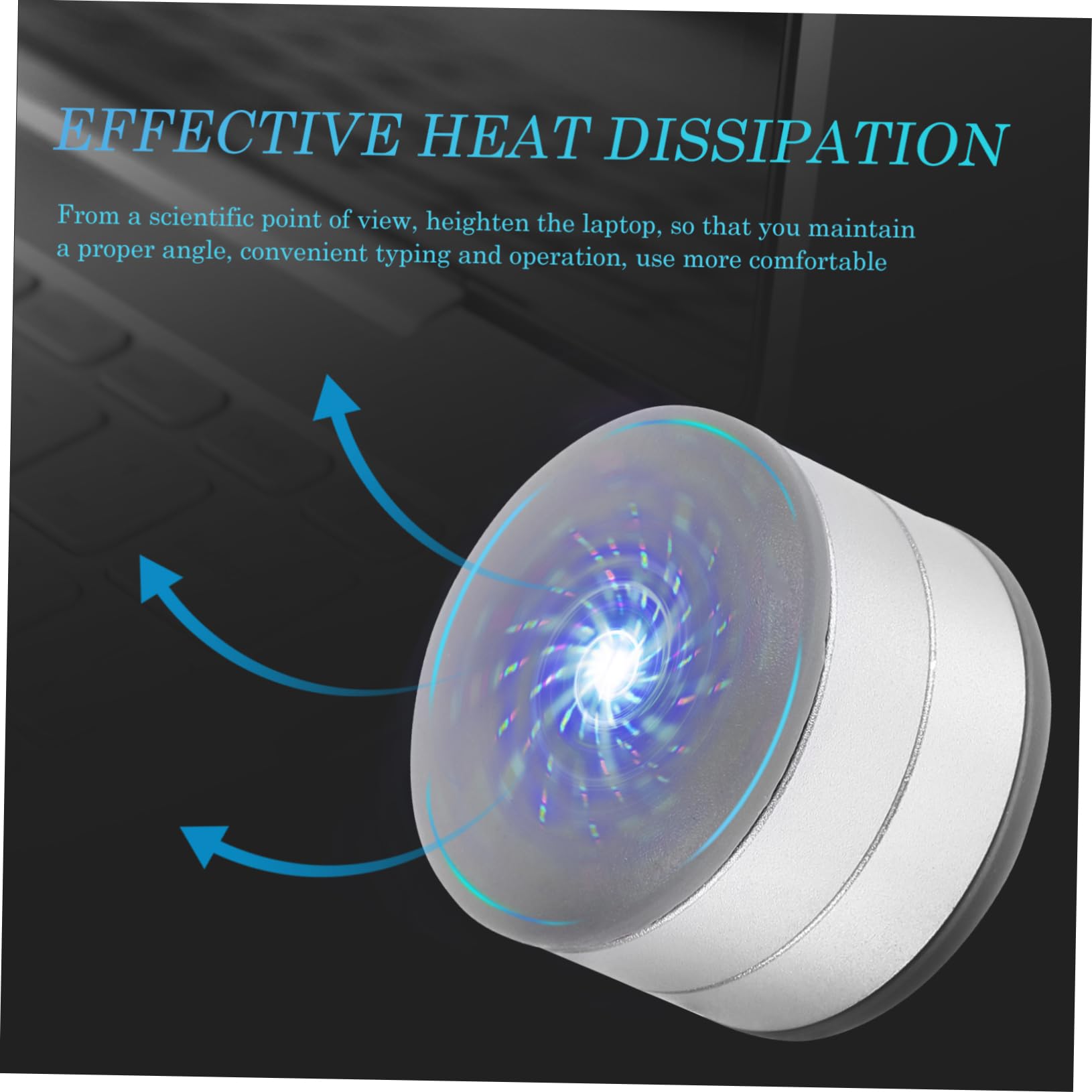 Angoily Stable Laptop Riser Silicone Base Cooling Pad for Laptop Ergonomic Tilt Angle