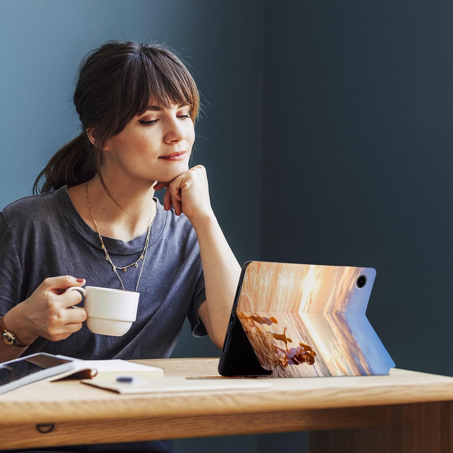 Personalized ipad Case Pattern Custom Customized Shockproof Tablet Case Compatible for Samsung Galaxy Tab A9 8.7-Inch Tablet 2023 (Model: SM-X110/X115/X117) Auto Wake/Sleep,1 Layout pics