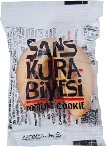 ŞANS KURABİYESİ Fortune Cookie/ 50'li Kutu (Hazır Dilekler/Fallar)