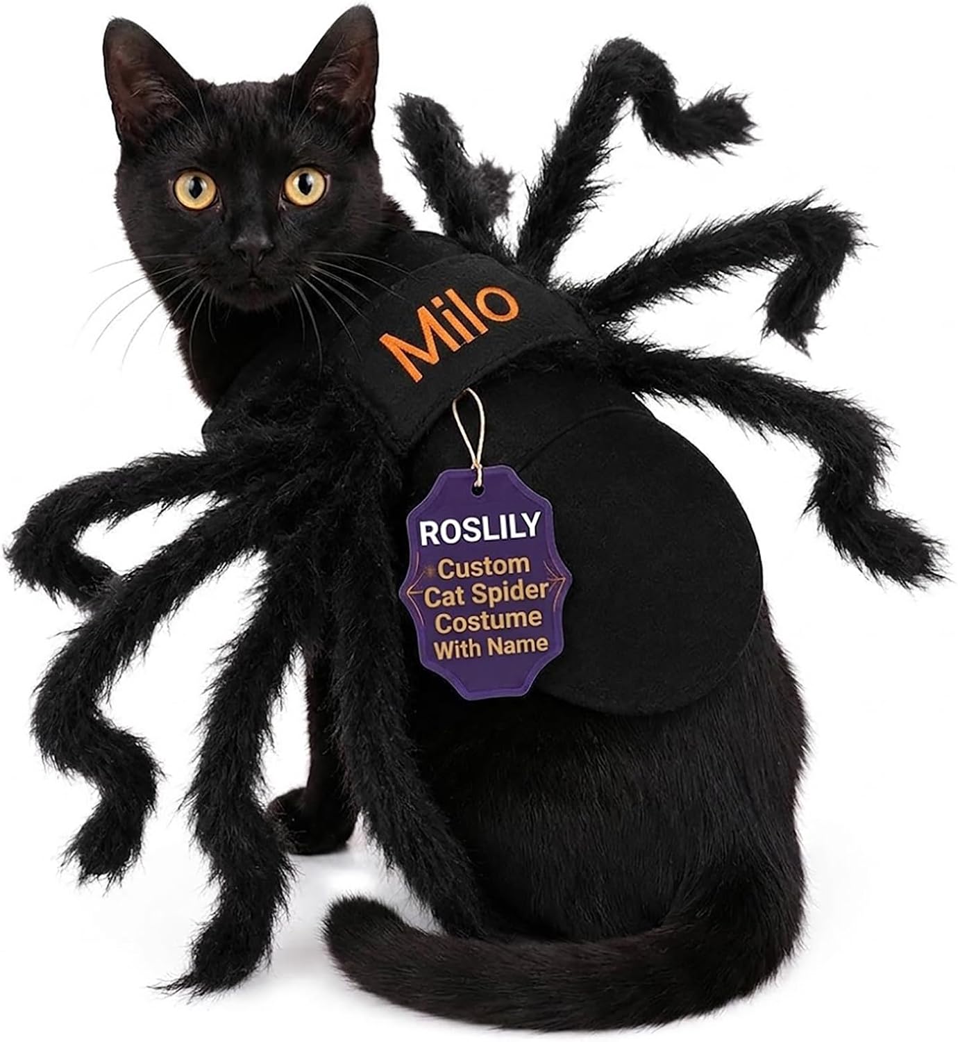 Halloween Spider Costume for Dogs & Cats, Adjustable Pet Cosplay Costume