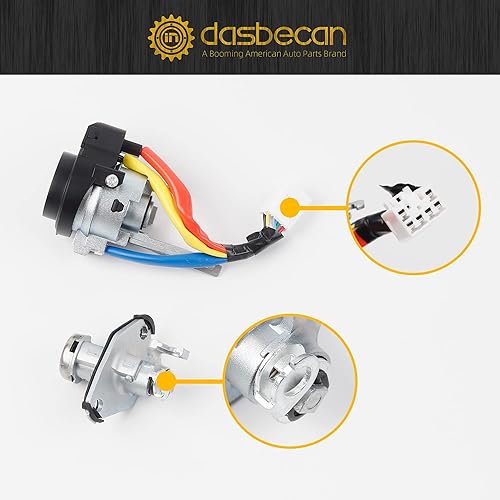 Miniatura 5 de Dasbecan Interruptor de encendido Cilindro de cerradura de puerta con 2 llaves compatible con Hyundai Sonata 2009-2014 Reemplaza# 81970-3SA00