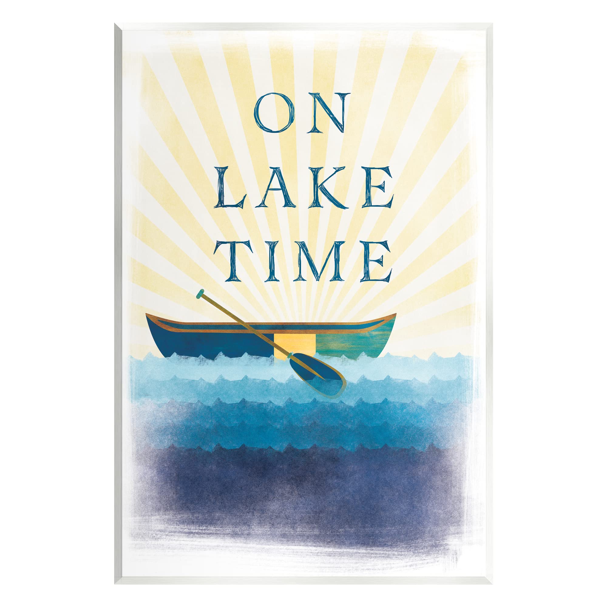 Stupell Industries On Lake Time Relaxing Sun Rays Wood Wall Art, Design by JJ Design House LLC