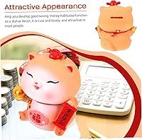 Vista 3 de ibasenice Hucha de gato de la suerte, hucha japonesa Maneki Neko Fortune Cat ahorro de dinero, banco de monedas, figura de gato de la suerte Feng