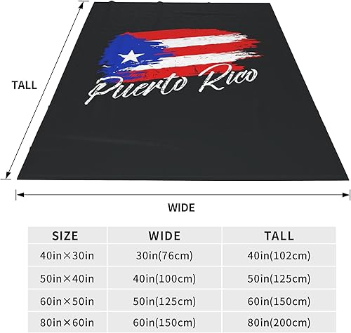 Miniatura 2 de Manta de franela de forro polar completo con bandera boricua puertorriqueña de Puerto Rico boricua Pr