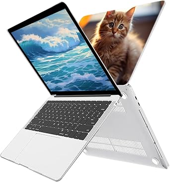 Personalized Custom Photos Laptop Case for Clear Black MacBook Pro 13 inch Case Model A1278 (Release 2012 2011 2010 2009) with Keyboard Cover