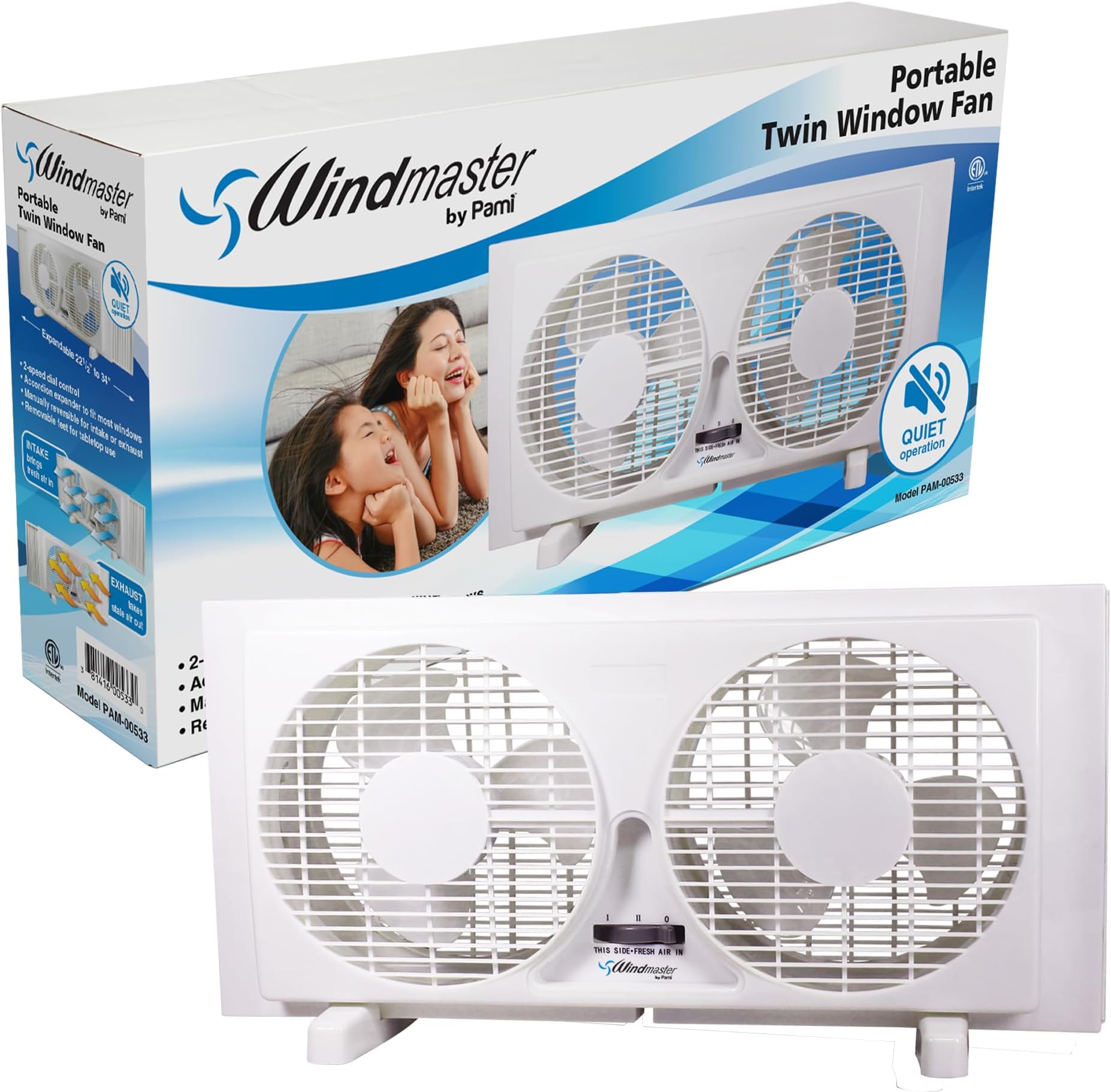 Bionaire BWF0502MWM Thin Window Fan, White Home & Kitchen