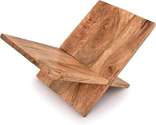 Miniatura 3 de Kaizen Casa Soporte para libros de madera de mango con marco de cruz para exhibir y leer, adecuado para arte, Biblia, libros de cocina, caballete,