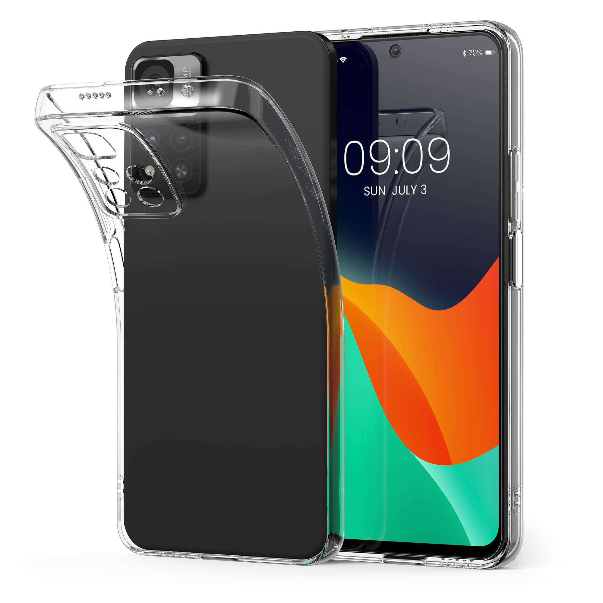 kwmobile Case Compatible with Xiaomi Redmi Note 11 Pro+ 5G / Note 11 Pro Plus 5G - Clear Case Soft Slim Flexible Protective TPU Phone Cover - Transparent