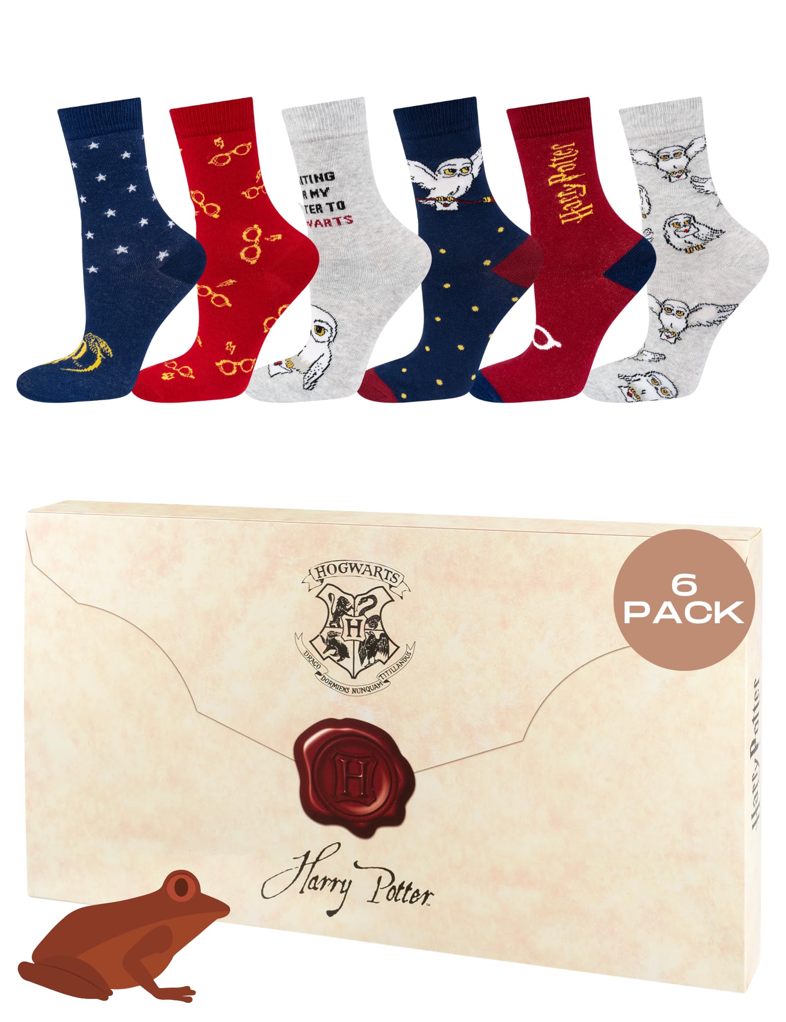 Wizarding World Harry Potter Calcetines Hombre Regalos Originales Para Mujer 6 Pares 2 Tamaños