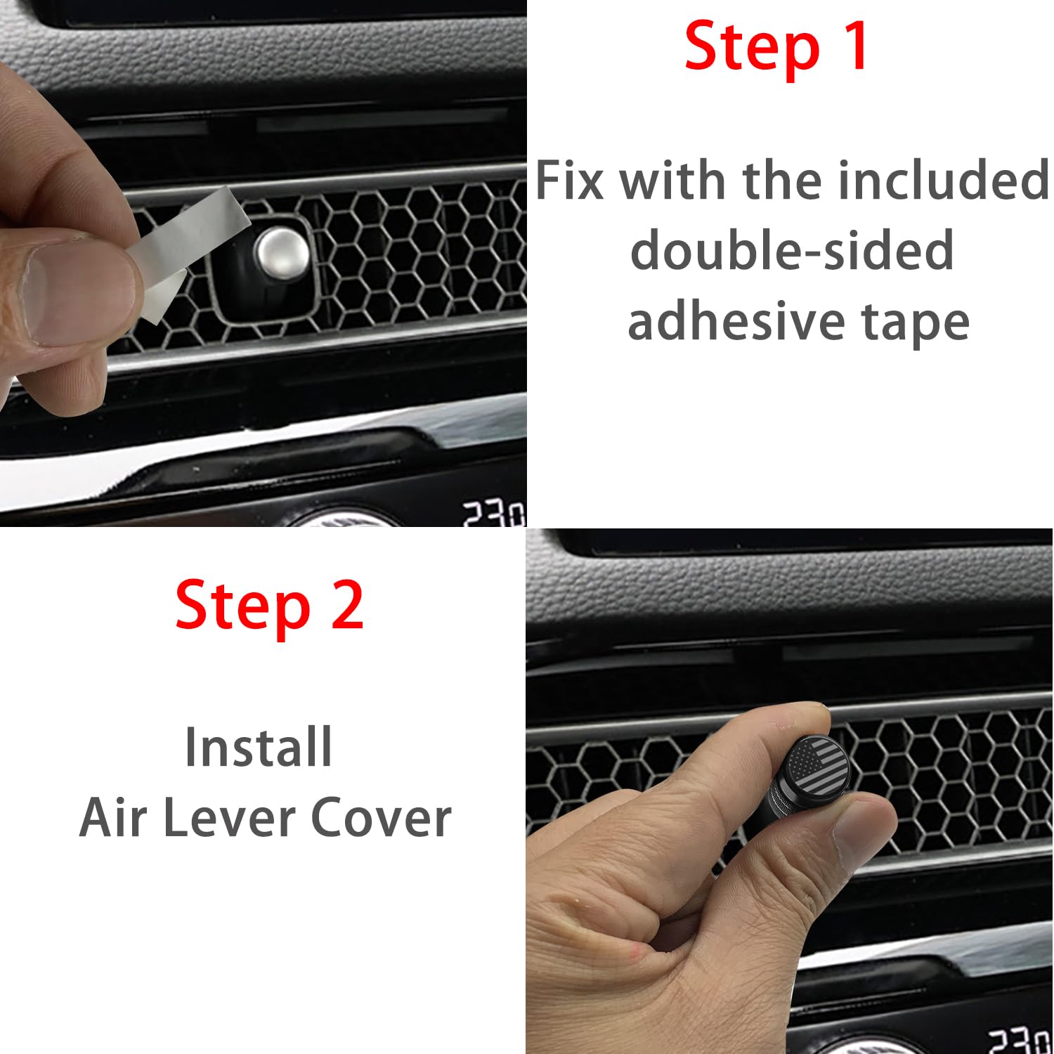 AC Vent Knob Cover & Button Ring Set For Honda Civic & CRV (2022-2024) - 9Pcs Bling Trim Kit 2 thumbnail image