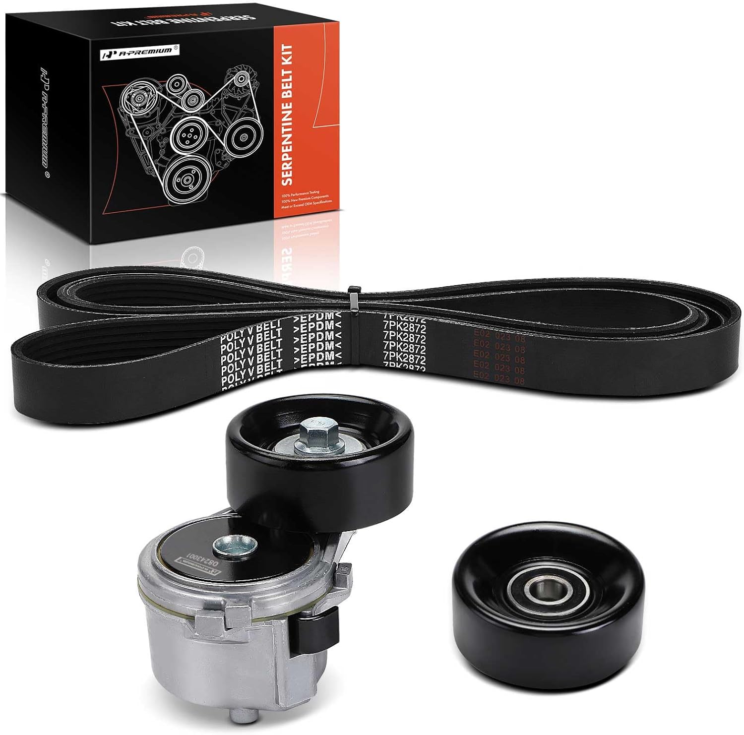 A-Premium Engine Serpentine Belt Drive Kit Compatible with Dodge Ram 2500, Ram 3500, 1997-2002 - 5.9L 8.0L