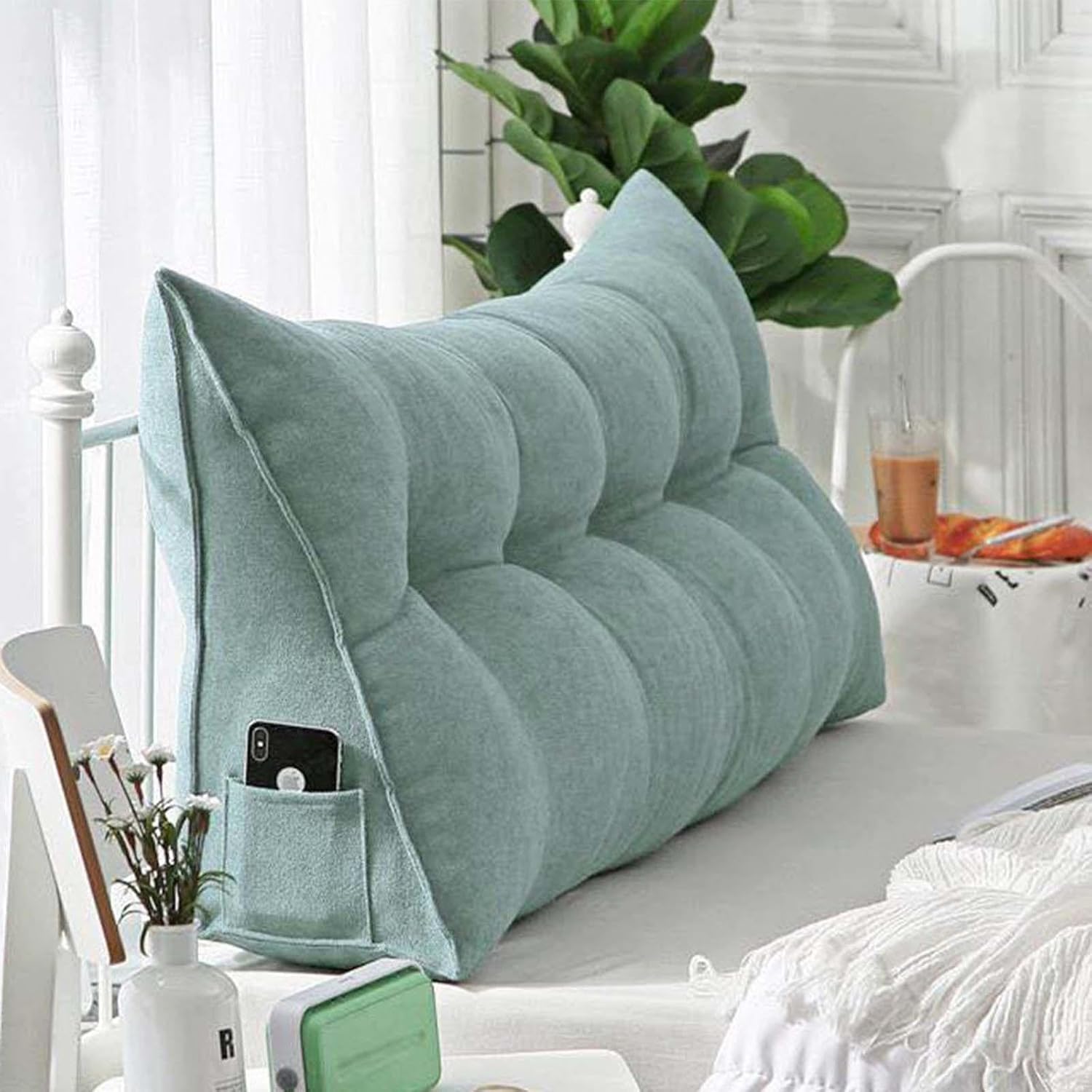 YWQJL Back Cushion Back Support Cushion Bed Sofa Long Cushion Reading
