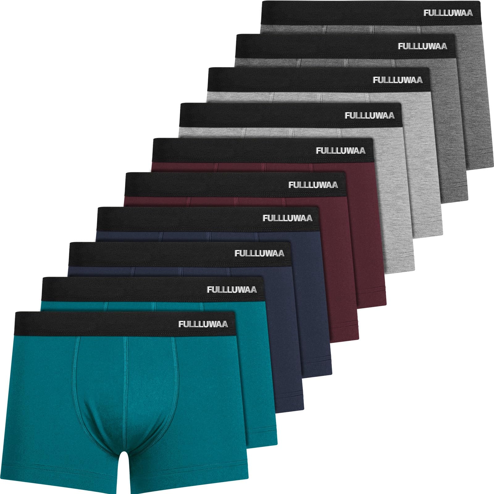 Fullluwaa Boxershorts Herren 10er Pack Baumwolle Unterhosen Männer Ohne Kratzenden Zettel Atmungsaktiv und Weiche Herrenunterwäsche