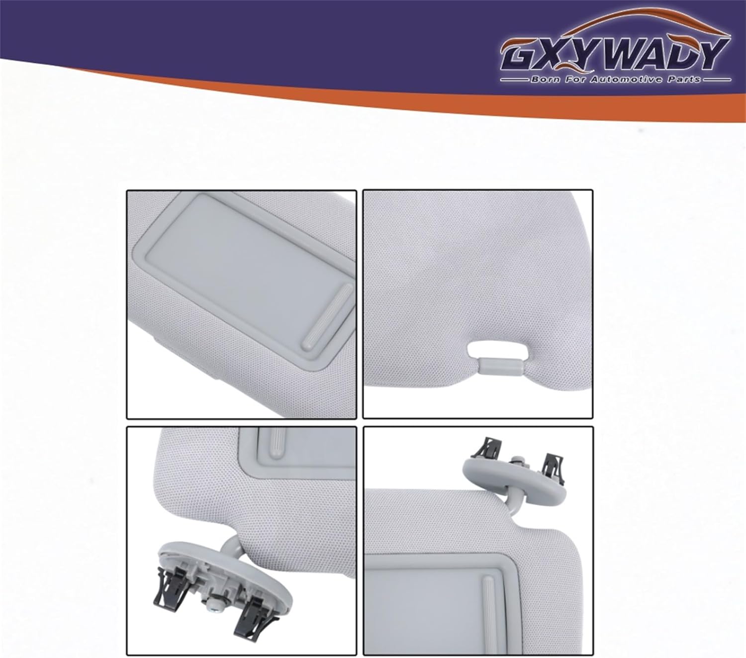 GXYWADY Gray Left Driver & Right Passenger Side Sun Visor Replacement for Corolla 2009 2010 2011 2012 2013 Replacement for 74320-12E00-B0 74310-12L80-B0 with Mirror