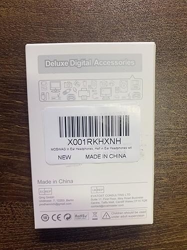 Miniatura 7 de MOSWAG Auriculares intrauditivos, auriculares de medio oído con micrófono integrado control de volumen adecuado para IPad, Android, MP3, Samsung, la