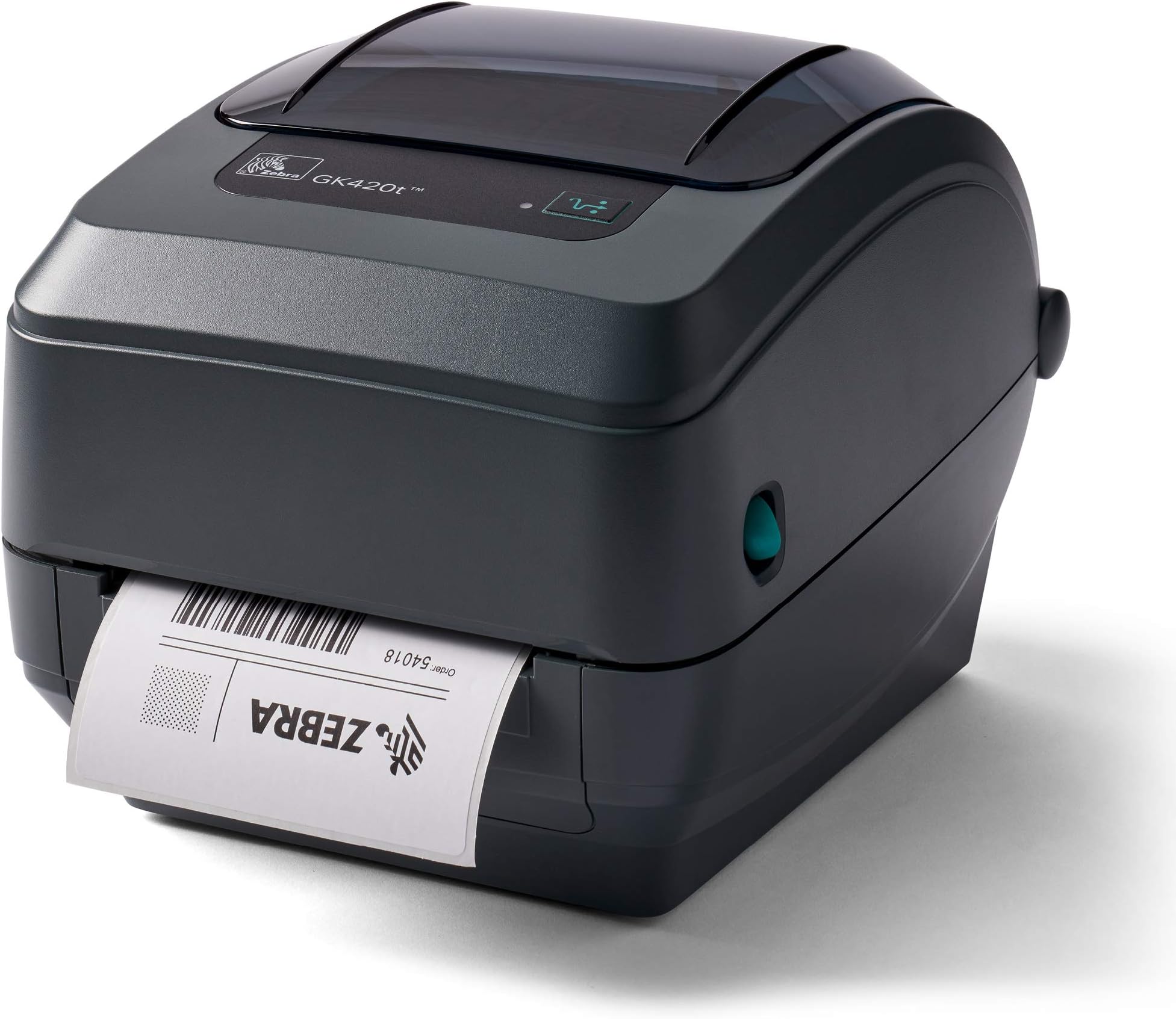 Zebra - GK420t Thermal Transfer Desktop Printer for labels, Receipts, Barcodes, Tags, and Wrist Bands - Print Width of 4 in - USB and Ethernet Port Connectivity - GK42-102210-000