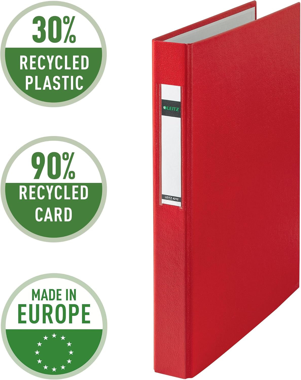 Leitz A4 Ring Binder 25mm Red