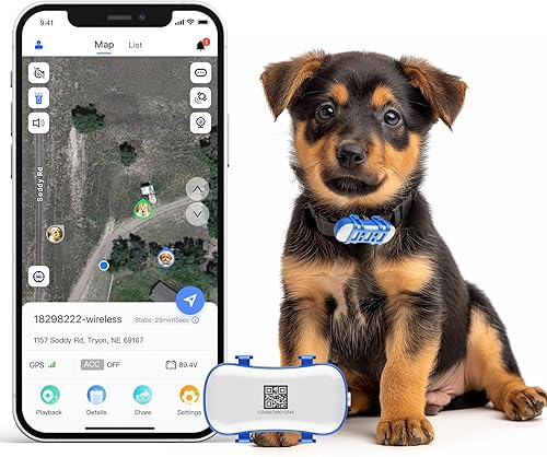 wanwaytech Rastreador GPS para perros, ubicación GPS para mascotas, rango ilimitado, impermeable, rastreador inteligente de actividad para mascotas