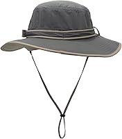 Vista 54 de Home Prefer Sombrero para sol para el aire libre con protección UV, secado rápido, unisex con solapa para proteger el cuello Gris cenizo