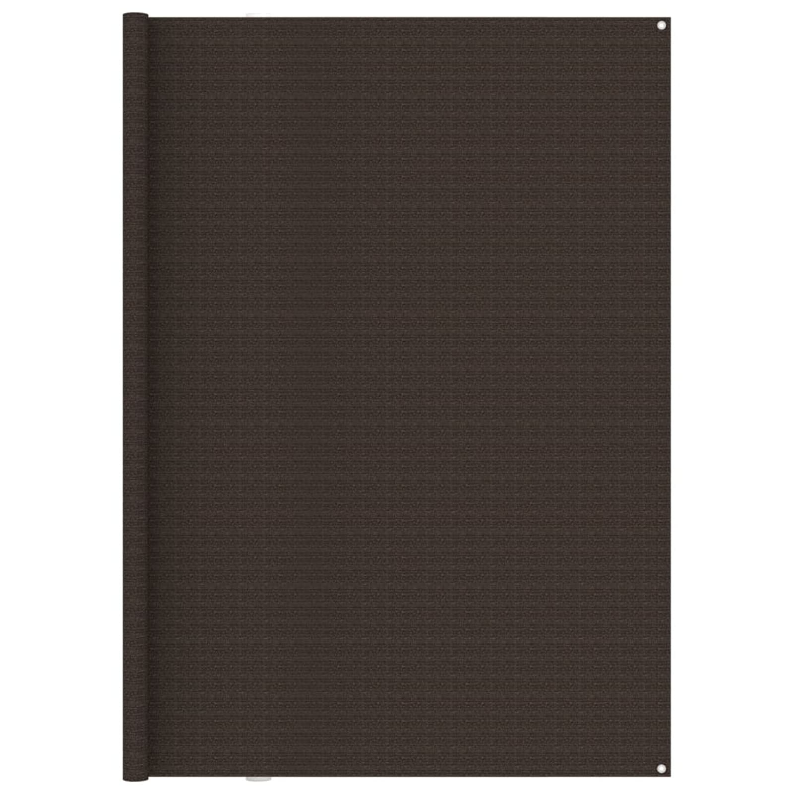 Tapis de Tente,Tapis de Sol pour Tente de Camping,Sol Imperméable Ultra Léger et Portable,Tapis d'Auvent de Caravane Patio,pour Pique-Nique Voyage Randonnée-250x500cm Marron